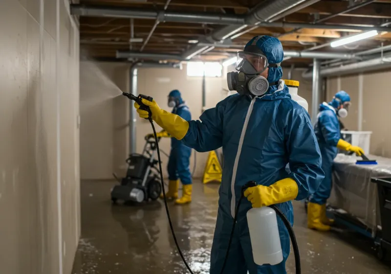 Basement Sanitization and Antimicrobial Treatment process in Moses Lake North, WA